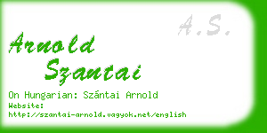 arnold szantai business card