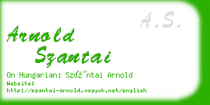 arnold szantai business card